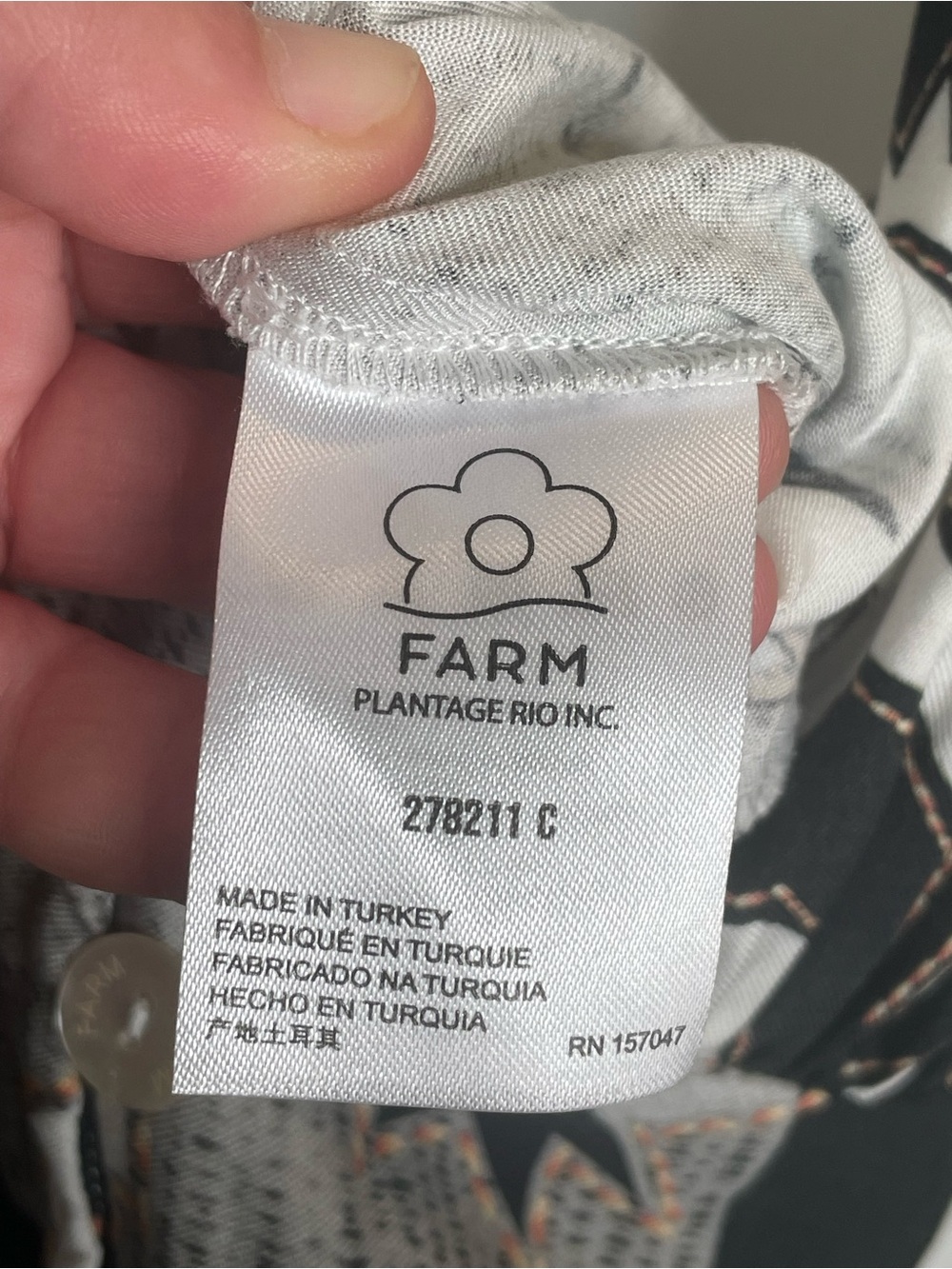 Farm Rio Puff-Sleeve Viscose Jumpsuit Celestial Palm Tree Pineapple Vacation S - Picture 14 of 16